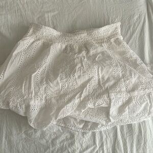 White lace skirt